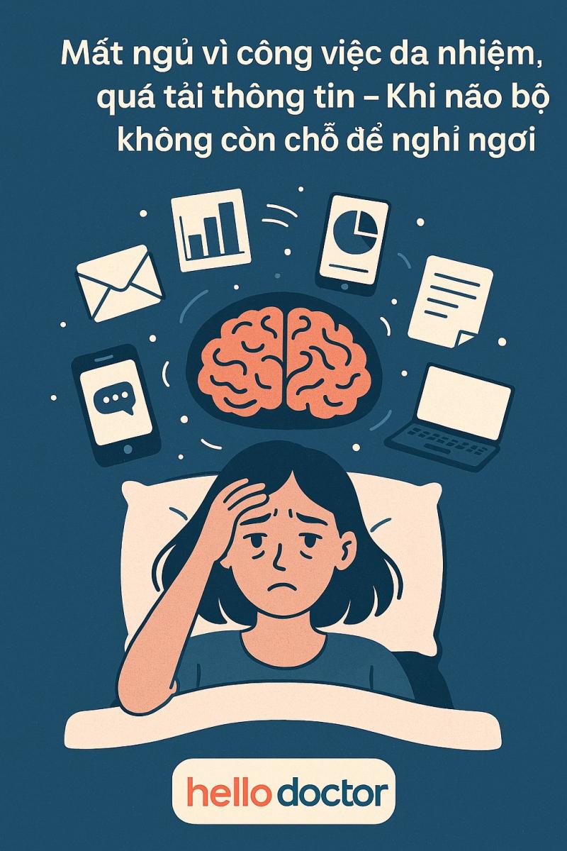 Mất ngủ vì công việc đa nhiệm, quá tải thông tin – Khi não bộ không còn chỗ để nghỉ ngơi Mất ngủ vì công việc đa nhiệm, quá tải thông tin – Khi não bộ không còn chỗ để nghỉ ngơi