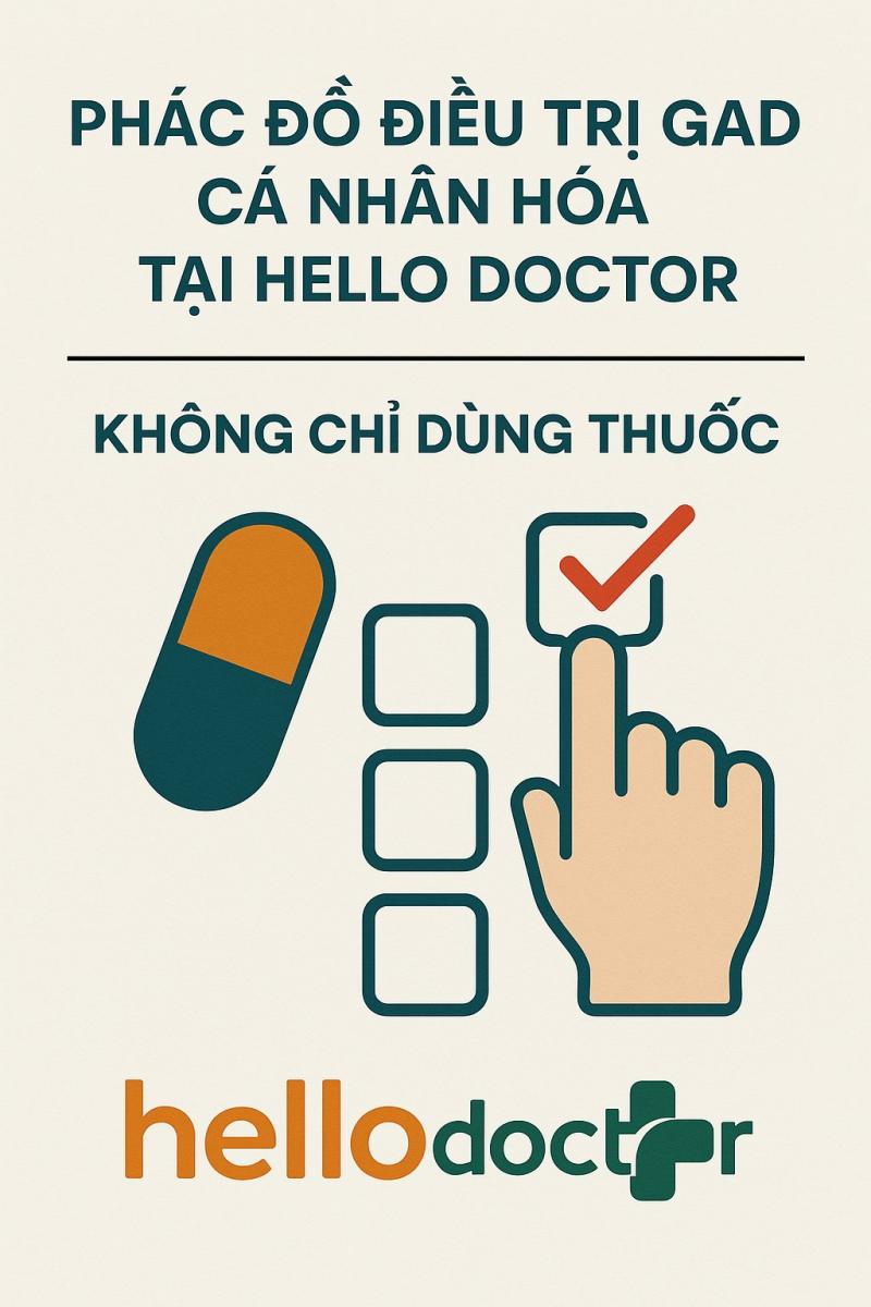 Phác đồ điều trị rối loạn lo âu lan tỏa cá nhân hóa tại Hello Doctor: Không chỉ dùng thuốc