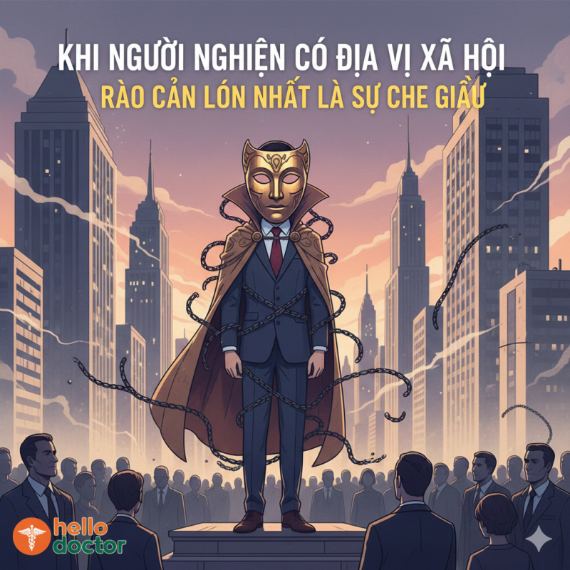 Khi người nghiện có địa vị xã hội – rào cản lớn nhất là sự che giấu