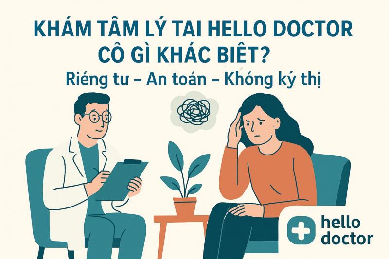 KHÁM TÂM LÝ TẠI HELLO DOCTOR CÓ GÌ KHÁC BIỆT? Riêng tư – An toàn – Không kỳ thị