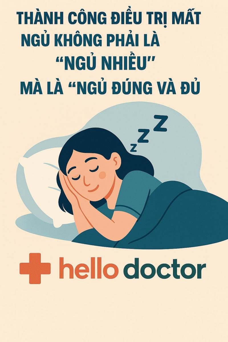 Thành công điều trị mất ngủ không phải là ngủ nhiều, mà là ngủ đúng và đủ