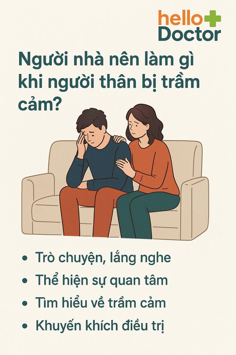 Người nhà nên làm gì khi người thân bị trầm cảm?