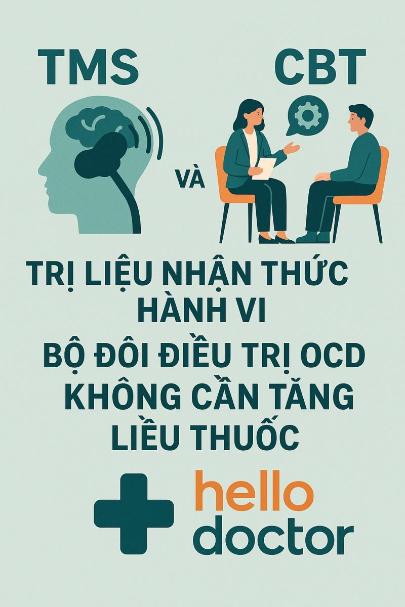 TMS và trị liệu nhận thức hành vi: Bộ đôi điều trị OCD không cần tăng liều thuốc