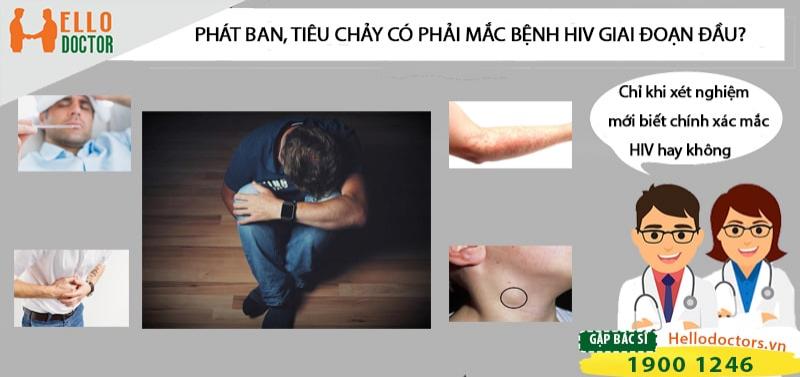 Phát ban, tiêu chảy có phải mắc bệnh HIV giai đoạn đầu?