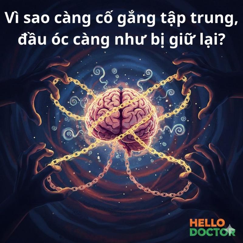 Vì sao càng cố gắng tập trung, đầu óc càng như bị giữ lại? Vì sao càng cố gắng tập trung, đầu óc càng như bị giữ lại?