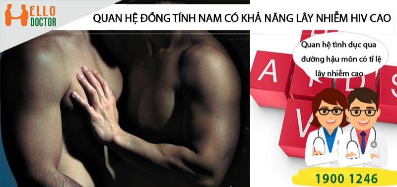 Vì sao quan hệ đồng tính nam có khả năng lây nhiễm HIV cao?