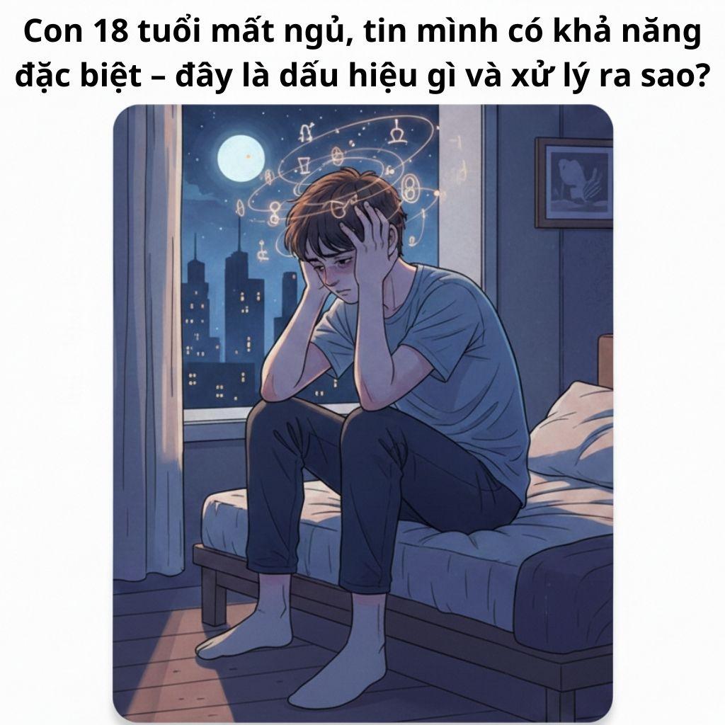 Con 18 tuổi mất ngủ, tin mình có khả năng đặc biệt – đây là dấu hiệu gì và xử lý ra sao?