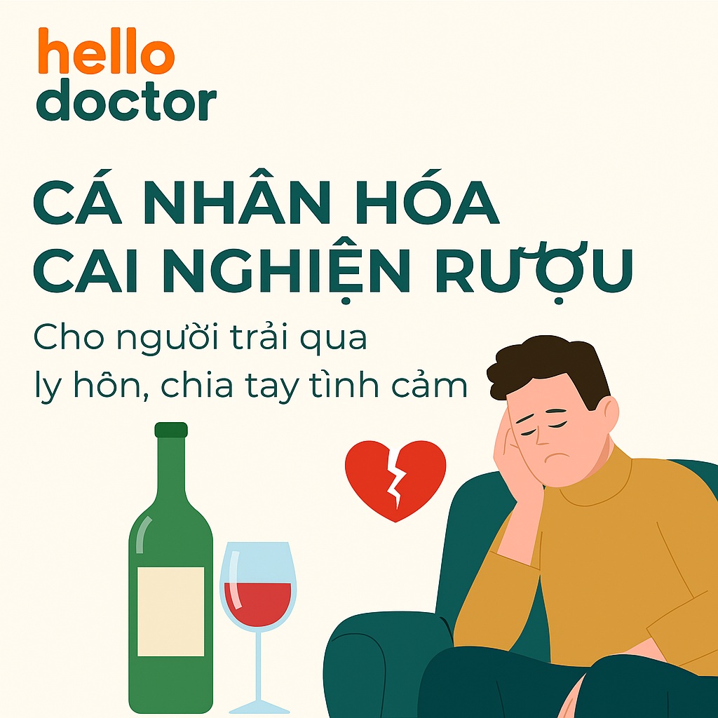 Cá nhân hóa cai nghiện rượu cho người trải qua ly hôn, chia tay tình cảm