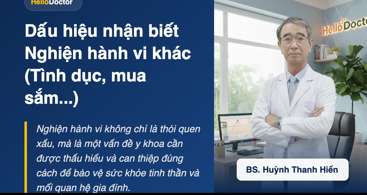 Dấu hiệu nhận biết Nghiện hành vi khác (Tình dục, mua sắm...)
