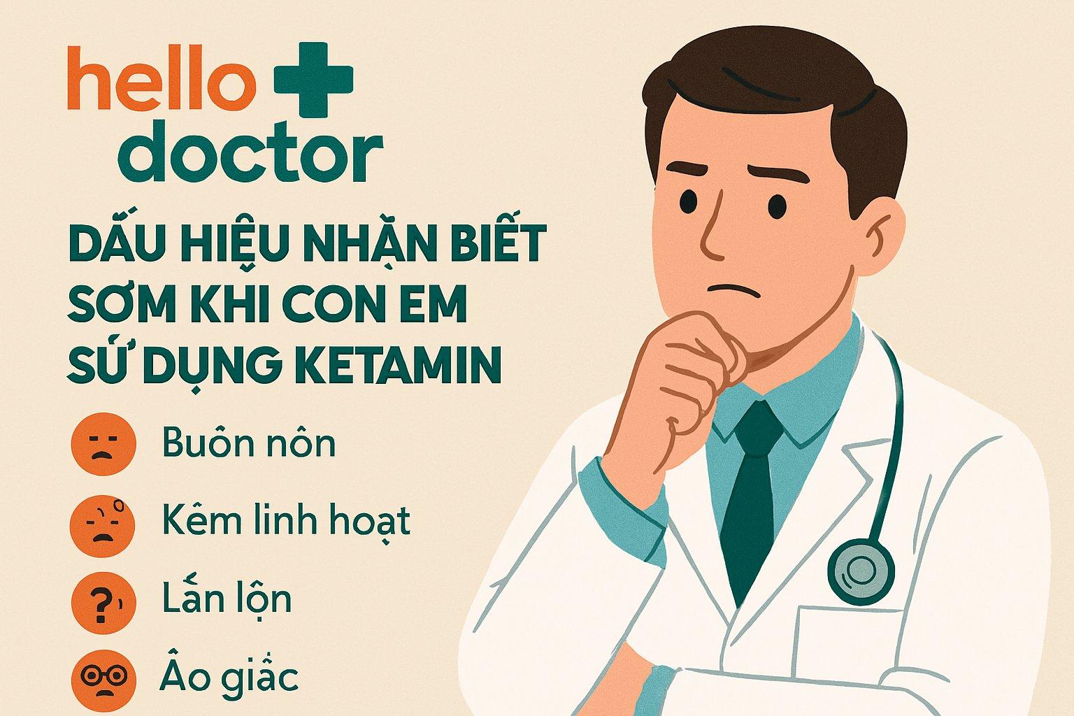 Dấu hiệu nhận biết sớm khi con em sử dụng ketamin
