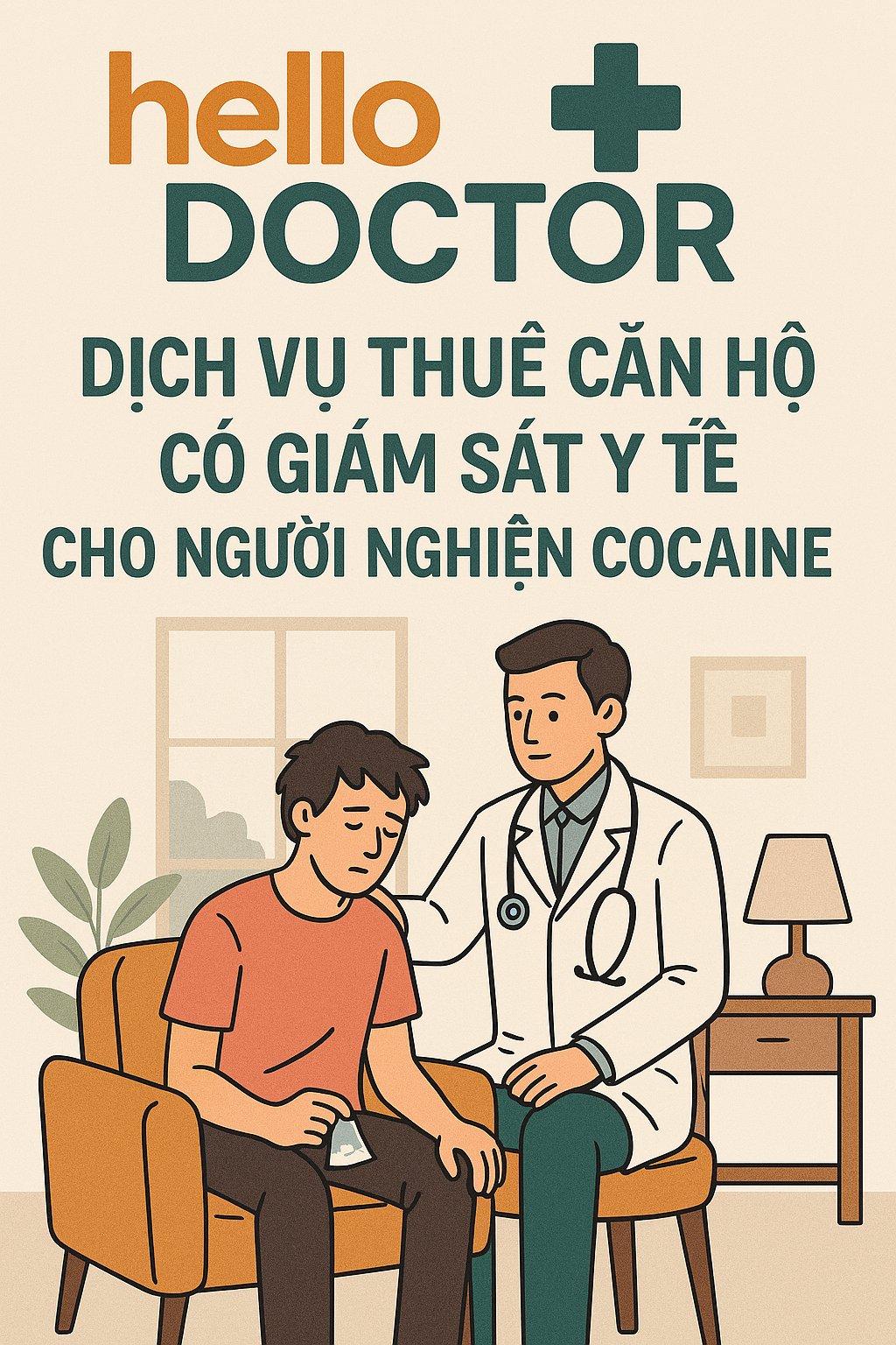 Dịch vụ thuê căn hộ có giám sát y tế cho người nghiện cocaine tại Hello Doctor