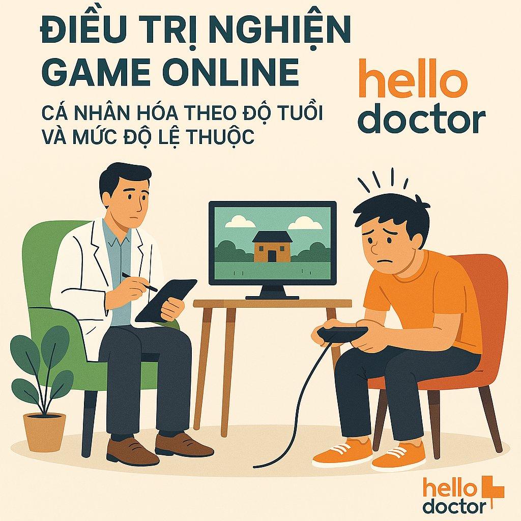 Điều trị nghiện game online tại Hello Doctor: Cá nhân hóa theo độ tuổi và mức độ lệ thuộc