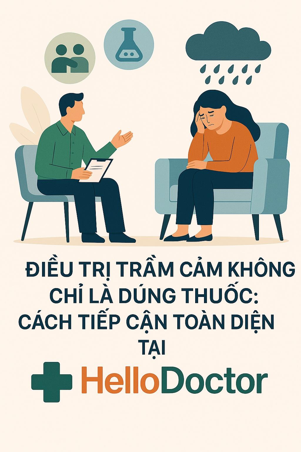 Điều trị trầm cảm không chỉ là dùng thuốc: Cách tiếp cận toàn diện tại Hello Doctor