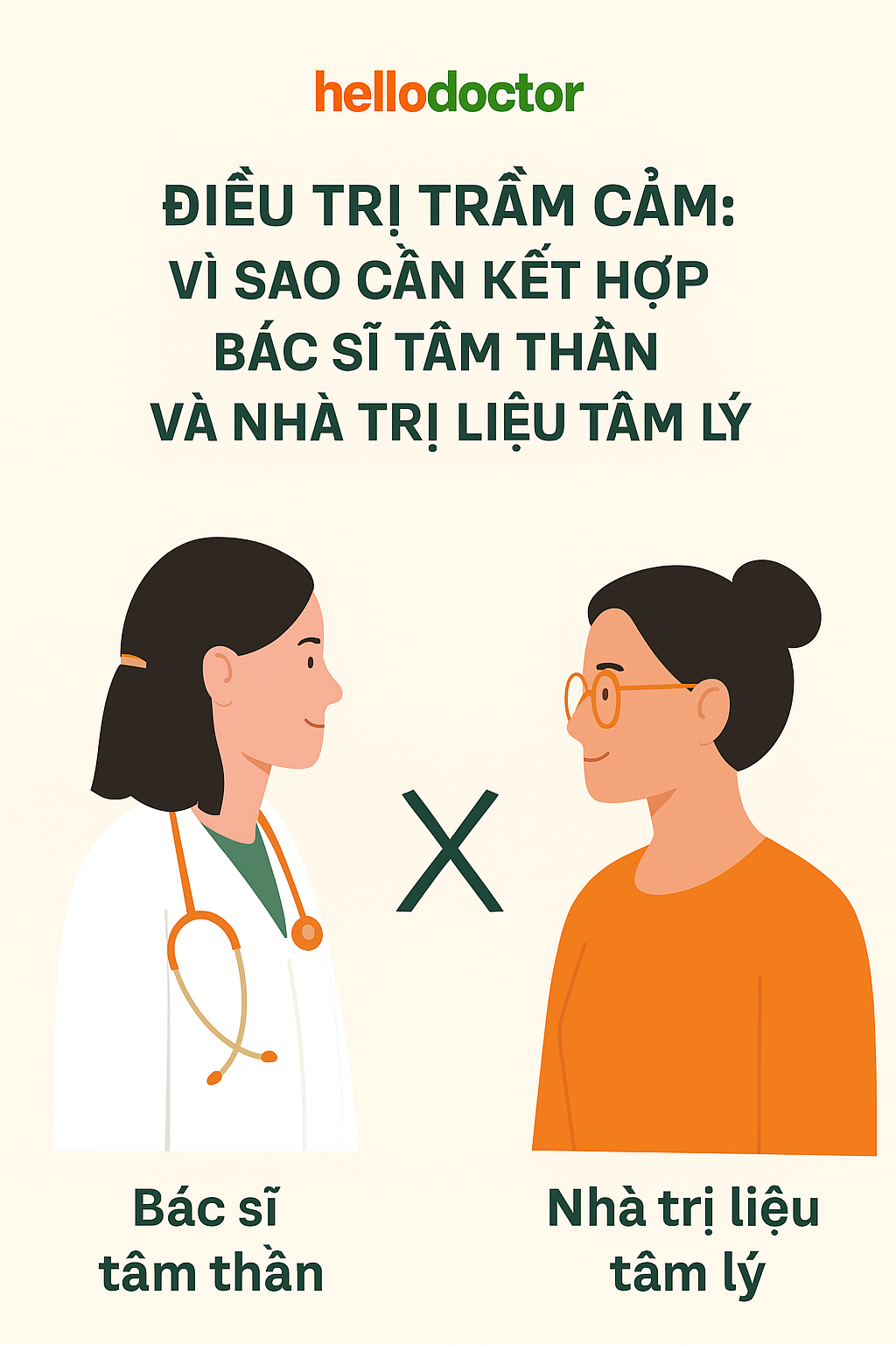 Điều trị trầm cảm: vì sao cần kết hợp bác sĩ tâm thần và nhà trị liệu tâm lý