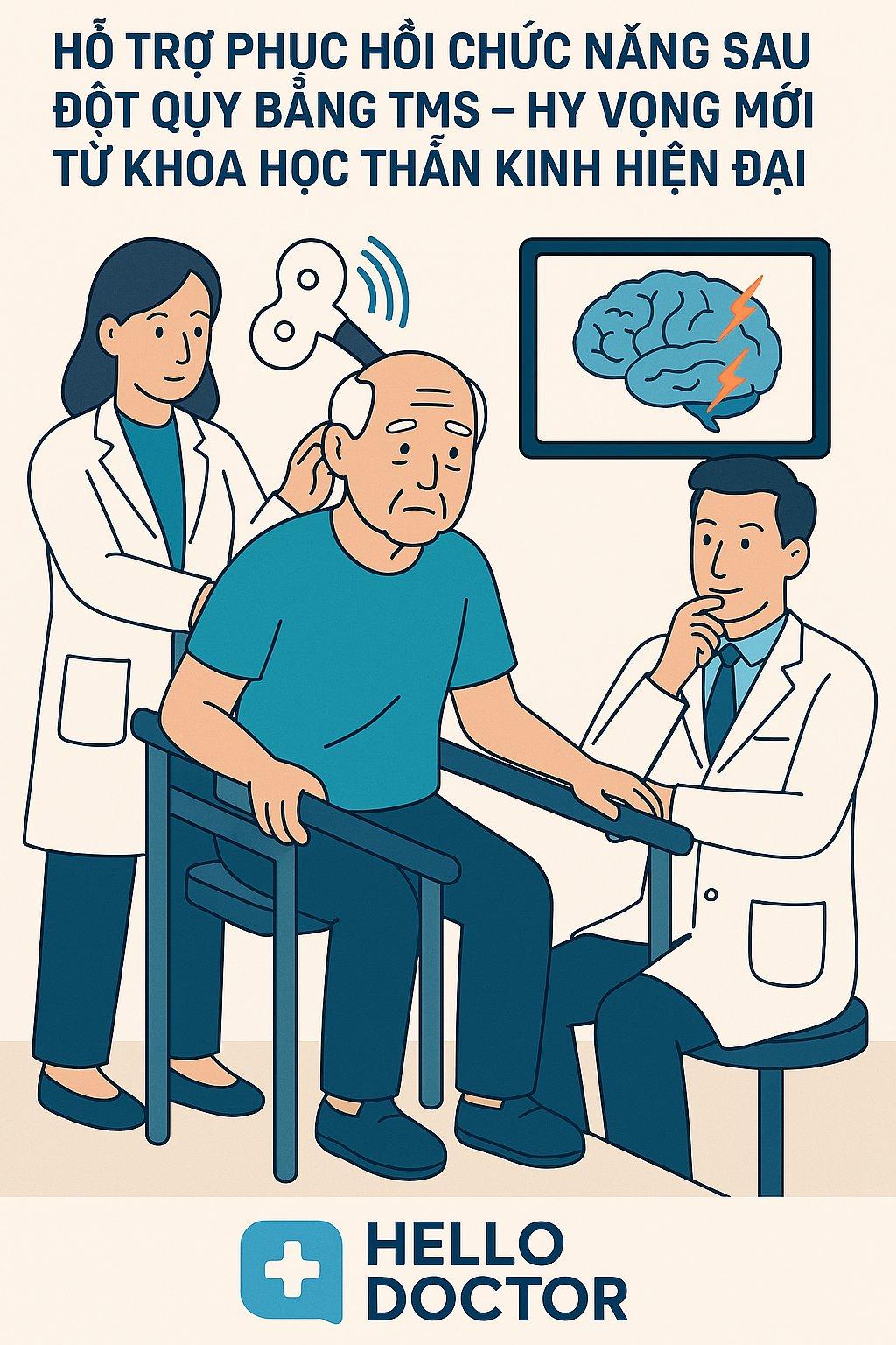 Hỗ trợ phục hồi chức năng sau đột quỵ bằng TMS – Hy vọng mới từ khoa học thần kinh hiện đại