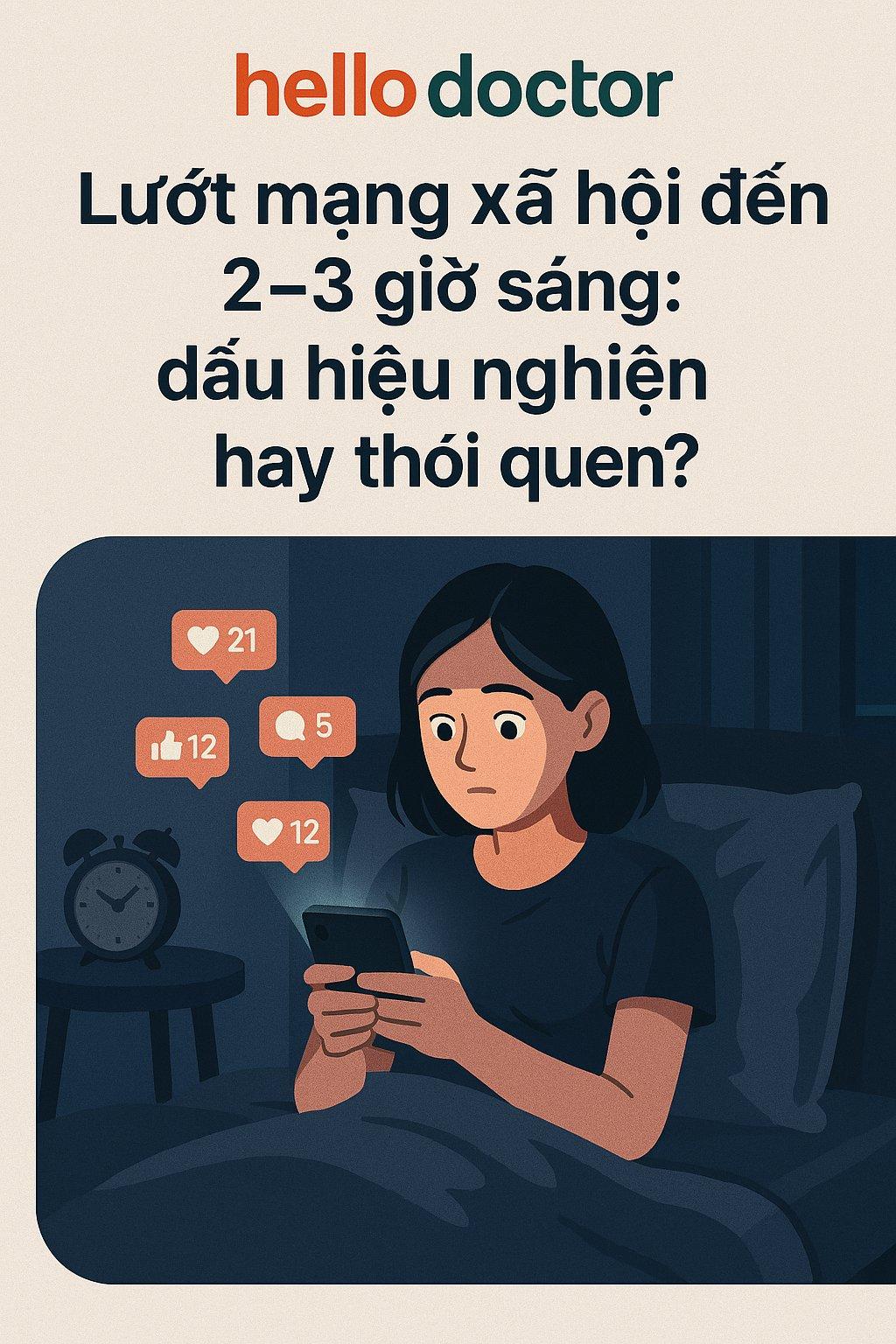 Lướt mạng xã hội đến 2–3 giờ sáng: dấu hiệu nghiện hay thói quen?