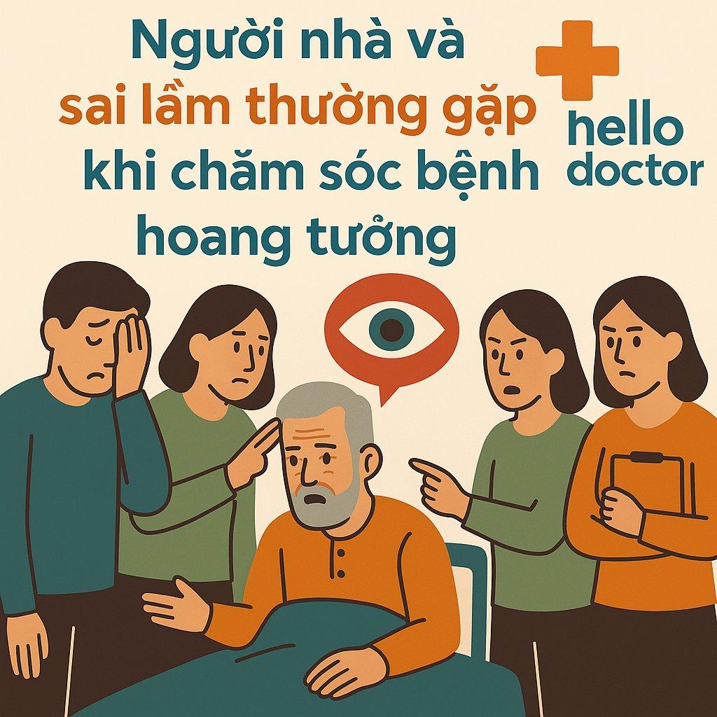 Người nhà và sai lầm thường gặp khi chăm sóc bệnh nhân hoang tưởng