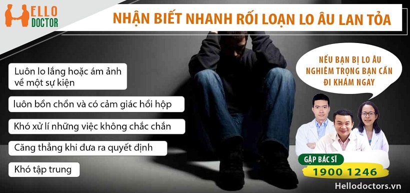 Dấu hiệu và triệu chứng của bệnh rối loạn lo âu lan tỏa