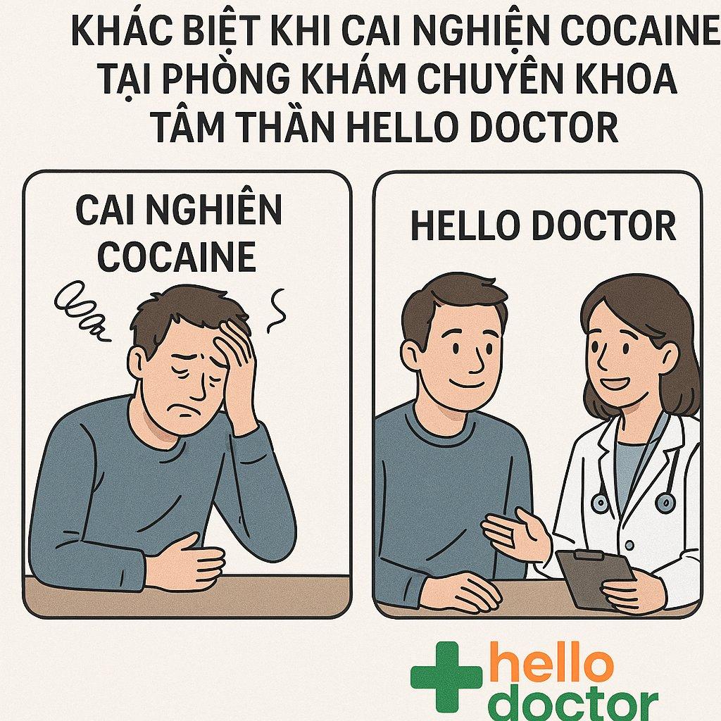 Khác biệt khi cai nghiện cocaine tại phòng khám chuyên khoa tâm thần Hello Doctor