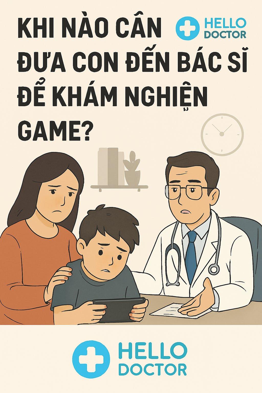 Khi nào cần đưa con đến bác sĩ để khám nghiện game?