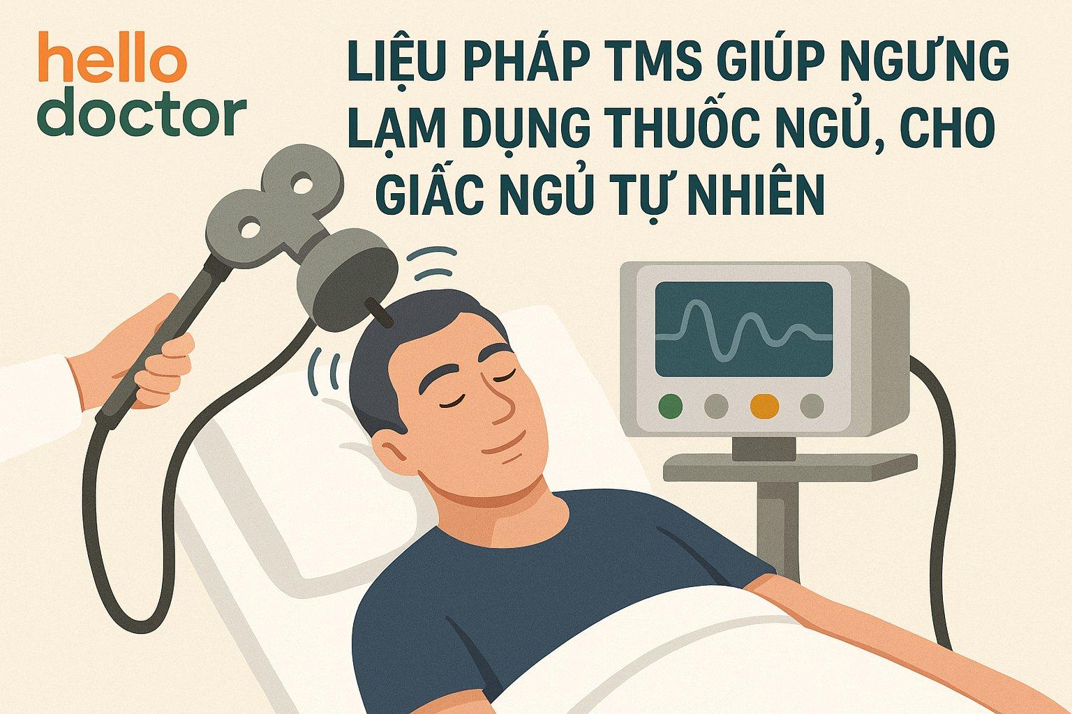 Liệu pháp TMS giúp ngưng lạm dụng thuốc ngủ, cho giấc ngủ tự nhiên