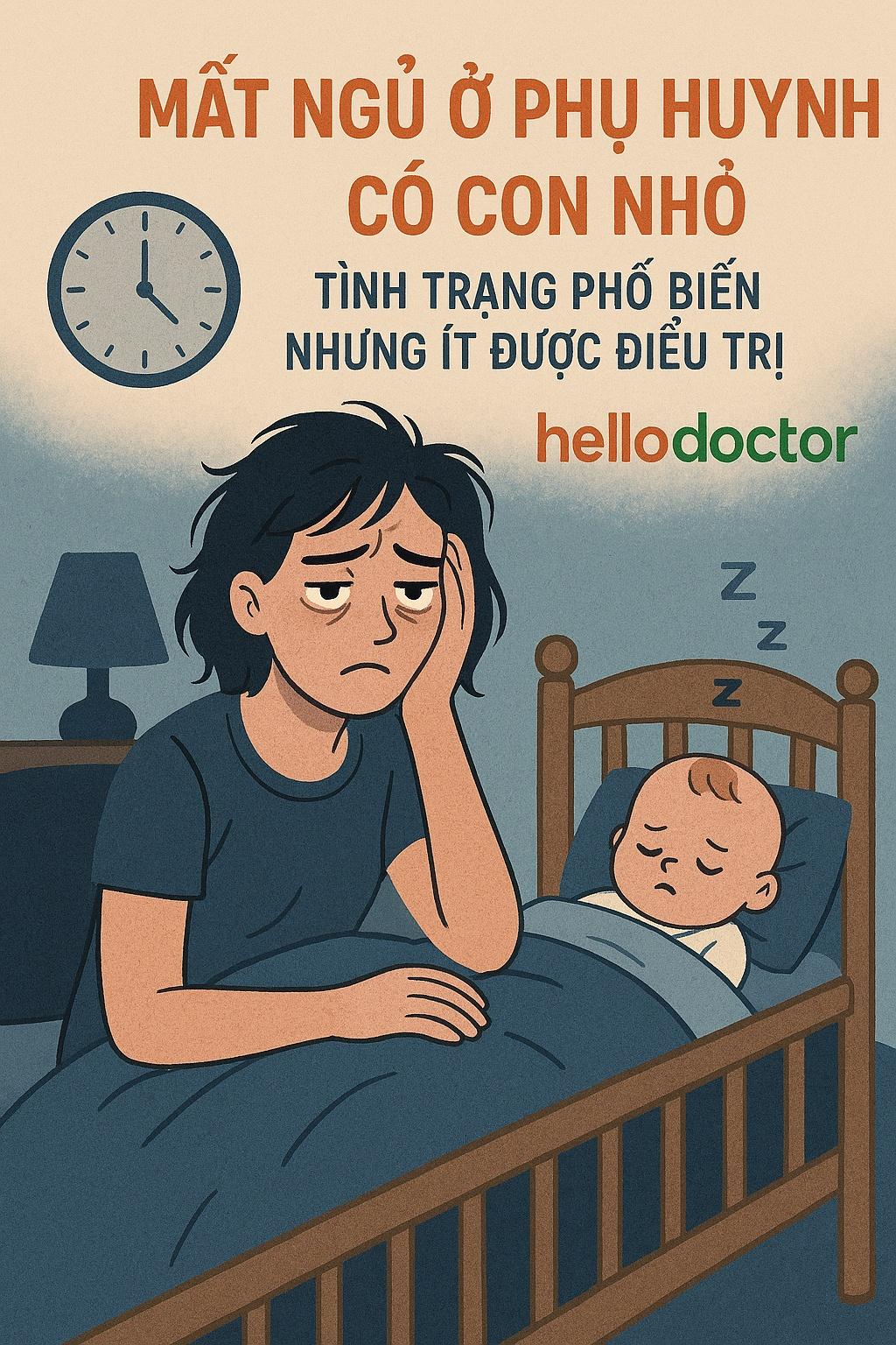 MẤT NGỦ Ở PHỤ HUYNH CÓ CON NHỎ – TÌNH TRẠNG PHỔ BIẾN NHƯNG ÍT ĐƯỢC ĐIỀU TRỊ
