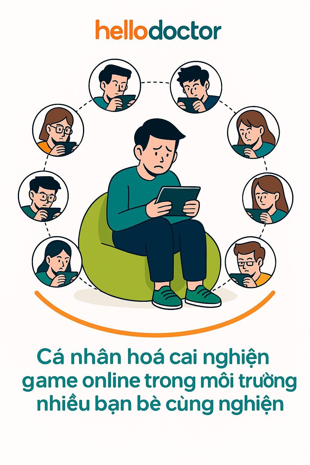 Cá nhân hóa cai nghiện game online cho người sống trong môi trường nhiều bạn bè cùng nghiện