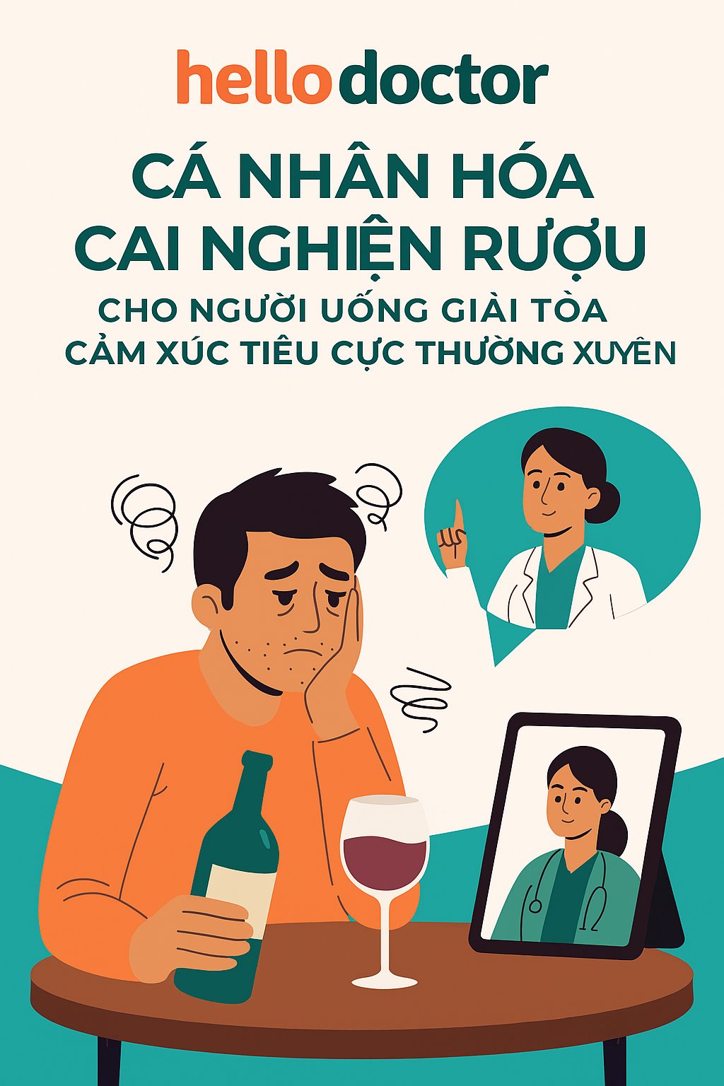 Cá nhân hóa cai nghiện rượu cho người thường xuyên uống để giải tỏa cảm ...