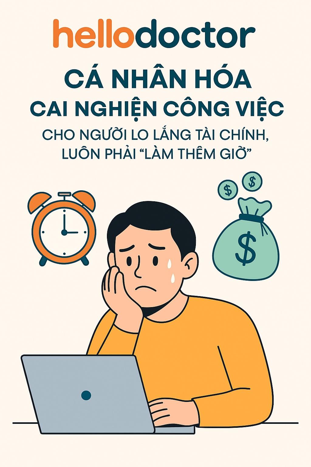 Cá nhân hóa cai nghiện công việc cho người lo lắng tài chính, luôn phải “làm thêm giờ”