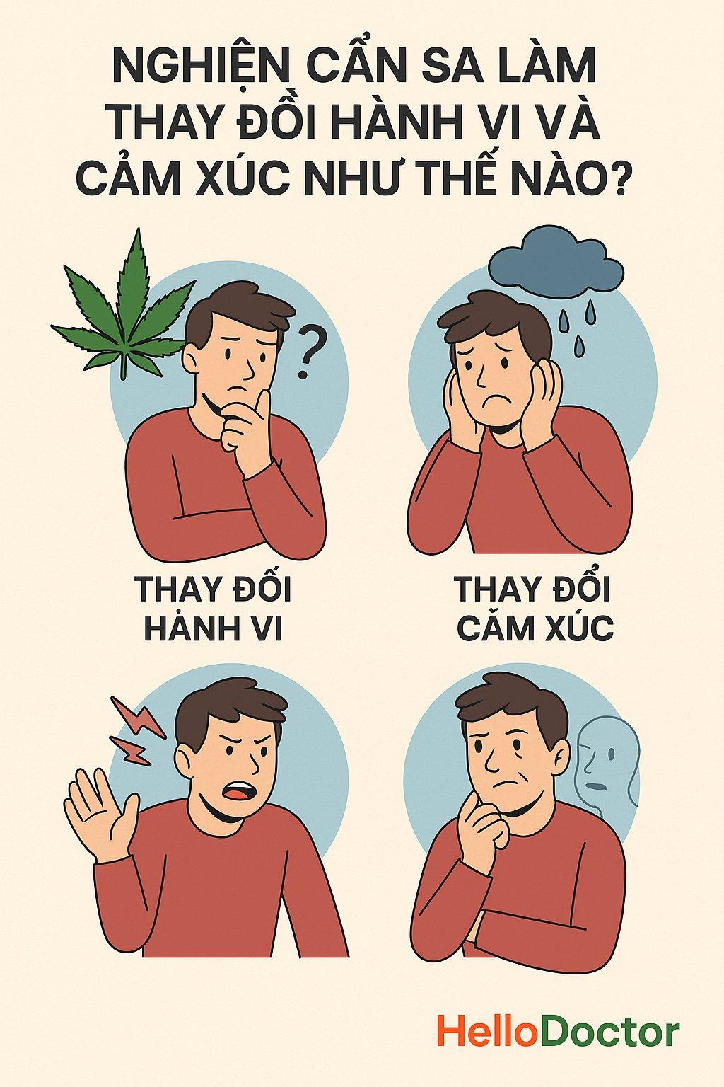 Nghiện cần sa làm thay đổi hành vi và cảm xúc như thế nào?