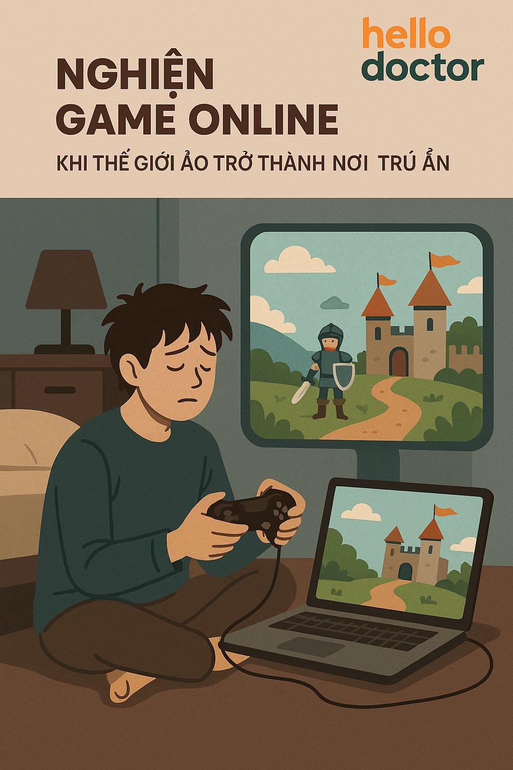 Nghiện game online – khi thế giới ảo trở thành nơi trú ẩn