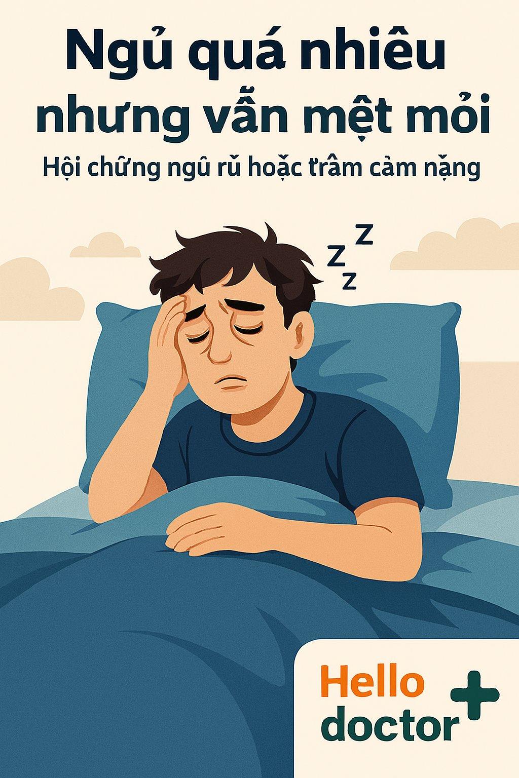 Ngủ quá nhiều nhưng vẫn mệt mỏi – Hội chứng ngủ rũ hoặc trầm cảm nặng