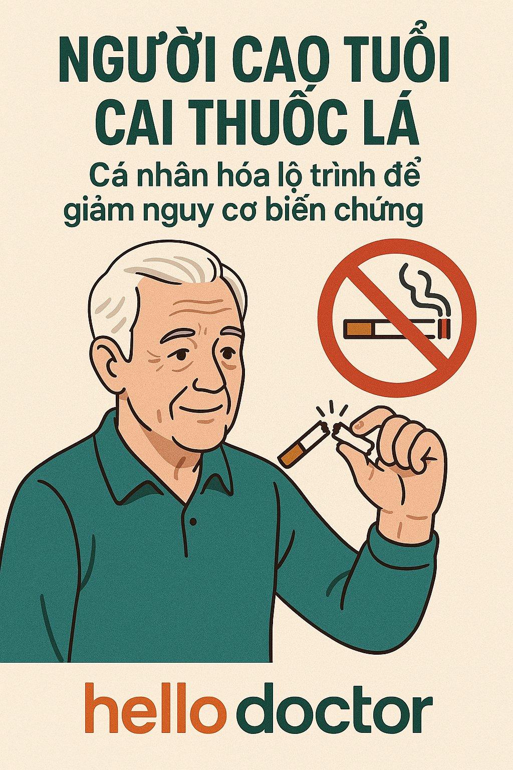 Người cao tuổi cai thuốc lá: Cá nhân hóa lộ trình để giảm nguy cơ biến chứng