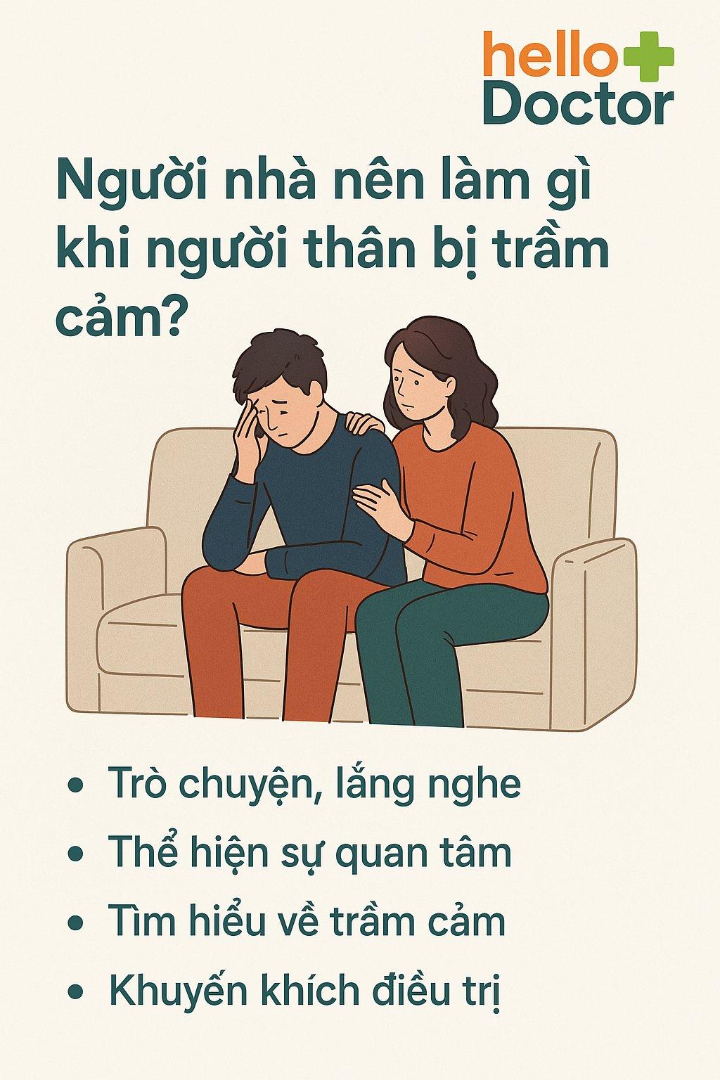 Người nhà nên làm gì khi người thân bị trầm cảm?