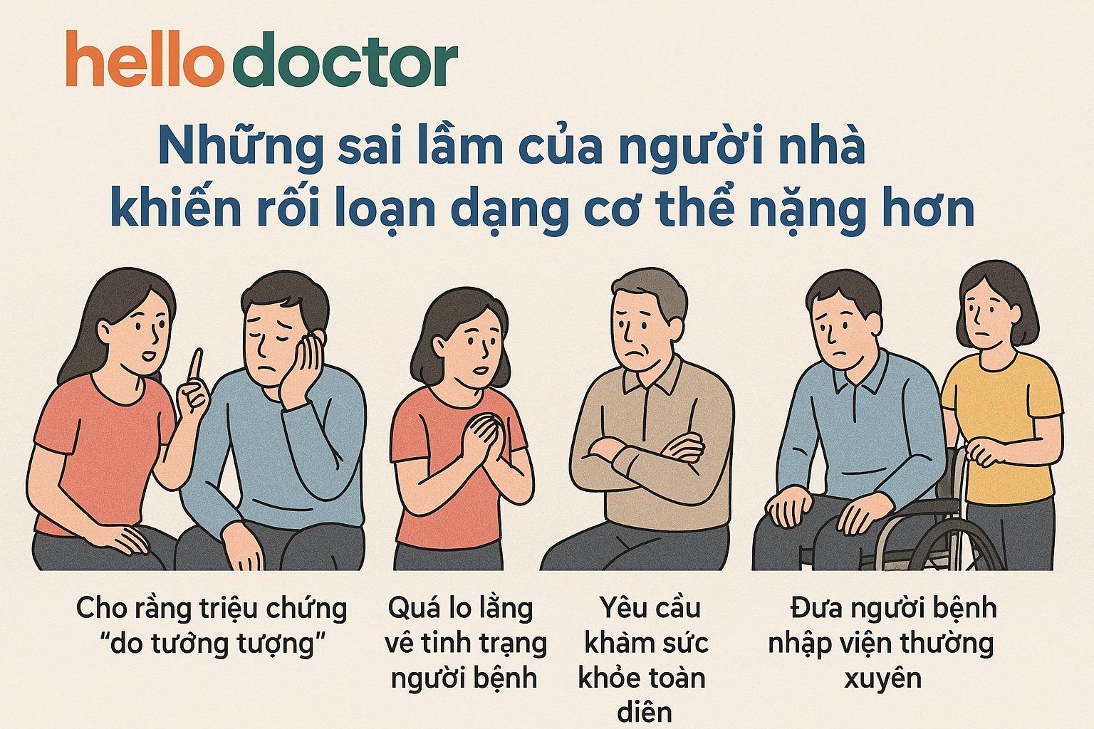 Những sai lầm của người nhà khiến rối loạn dạng cơ thể nặng hơn