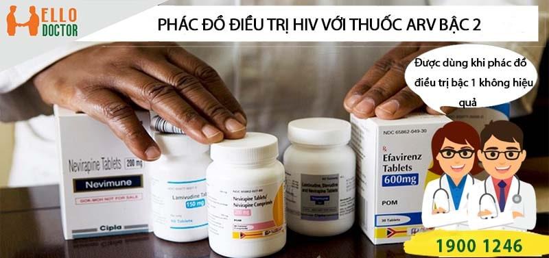 Phác đồ điều trị HIV với thuốc ARV bậc 2 được dùng khi nào?