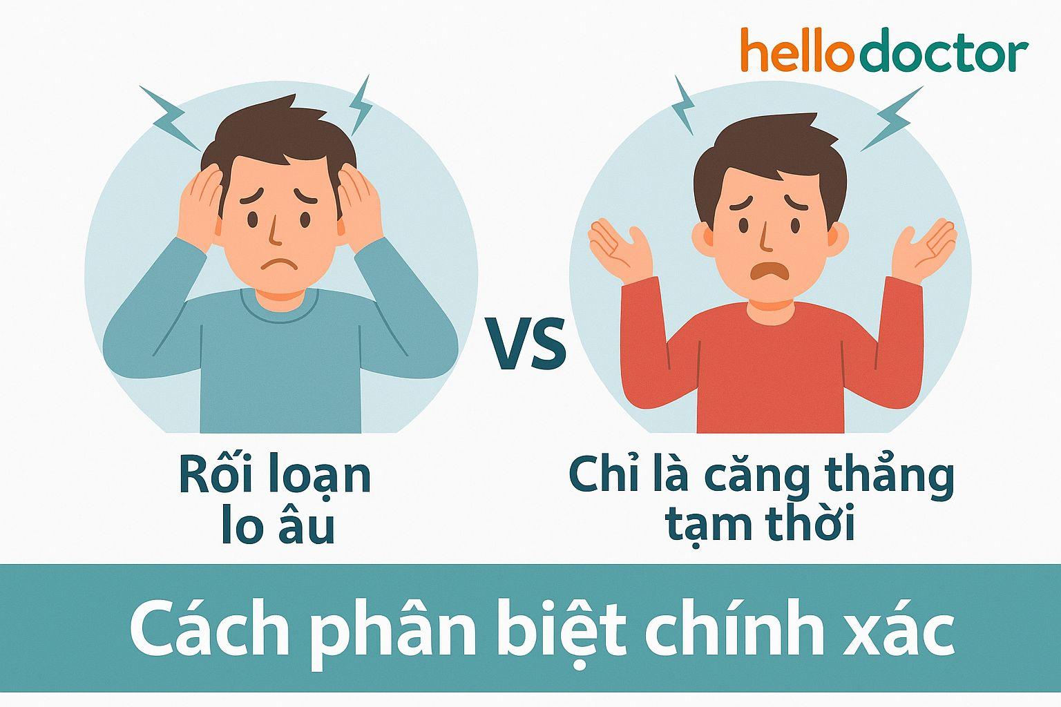 Rối loạn lo âu hay chỉ là căng thẳng tạm thời? Cách phân biệt chính xác