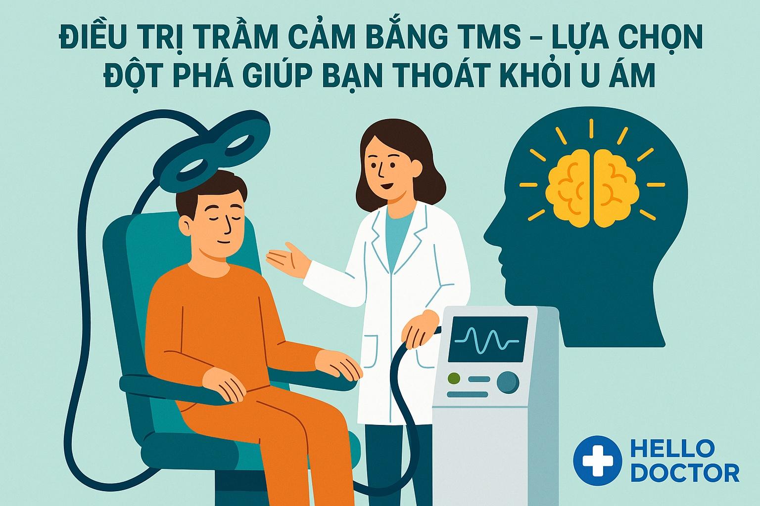Điều trị trầm cảm bằng TMS – Lựa chọn đột phá giúp bạn thoát khỏi u ám