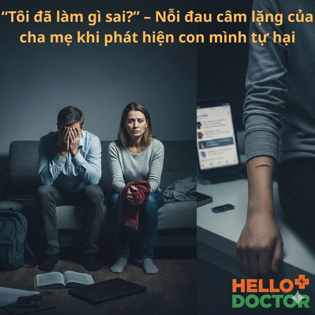 Tôi đã làm gì sai?” – Nỗi đau câm lặng của cha mẹ khi phát hiện con mình tự hại
