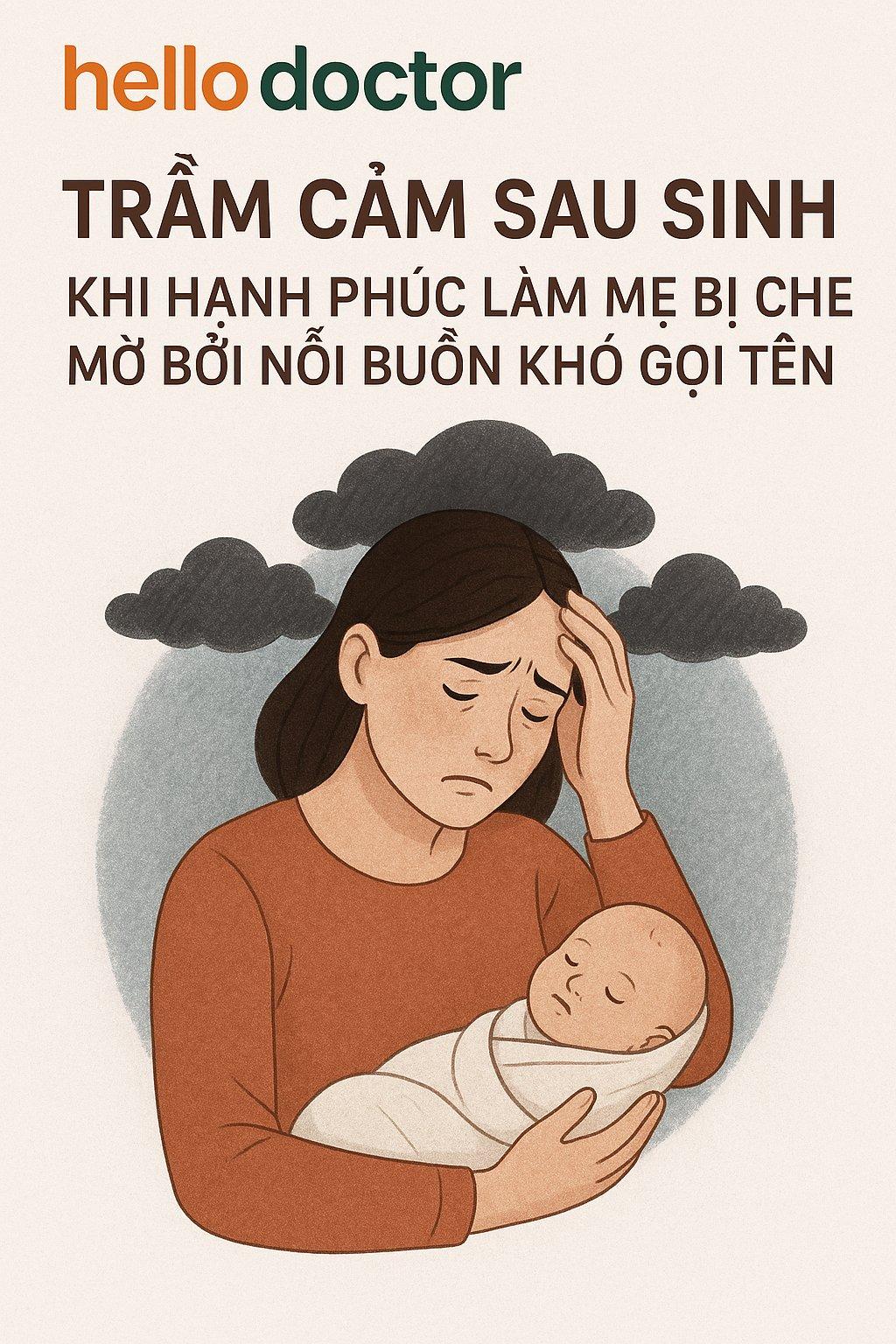TRẦM CẢM SAU SINH – KHI HẠNH PHÚC LÀM MẸ BỊ CHE MỜ BỞI NỖI BUỒN KHÓ GỌI TÊN