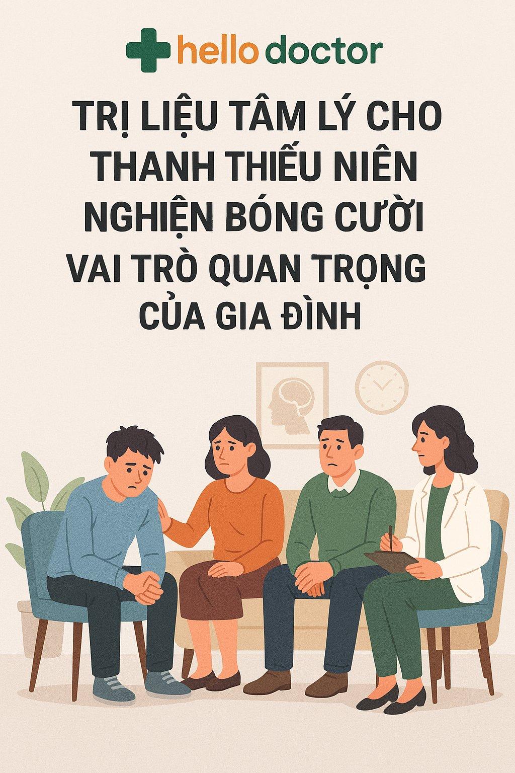 Trị liệu tâm lý cho thanh thiếu niên nghiện bóng cười: Vai trò quan trọng của gia đình