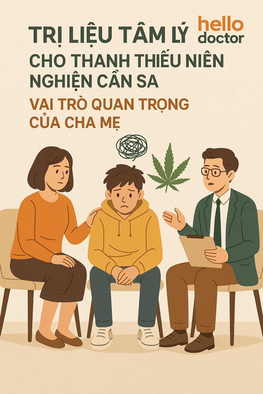 Trị liệu tâm lý cho thanh thiếu niên nghiện cần sa: Vai trò quan trọng của cha mẹ