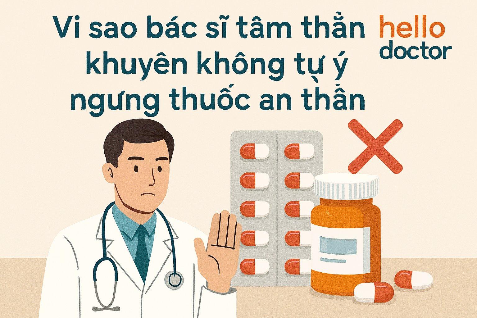 Vì sao bác sĩ tâm thần khuyên không tự ý ngưng thuốc an thần